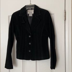 Black suede jacket